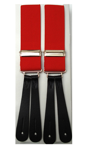 Red Leather End Braces